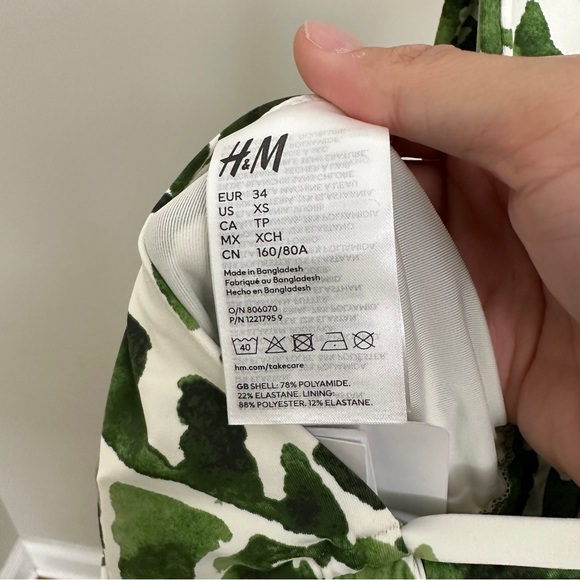 H&M SWIMSUIT WITH DRAWSTRINGS size XS NWT - Picture 4 of 6